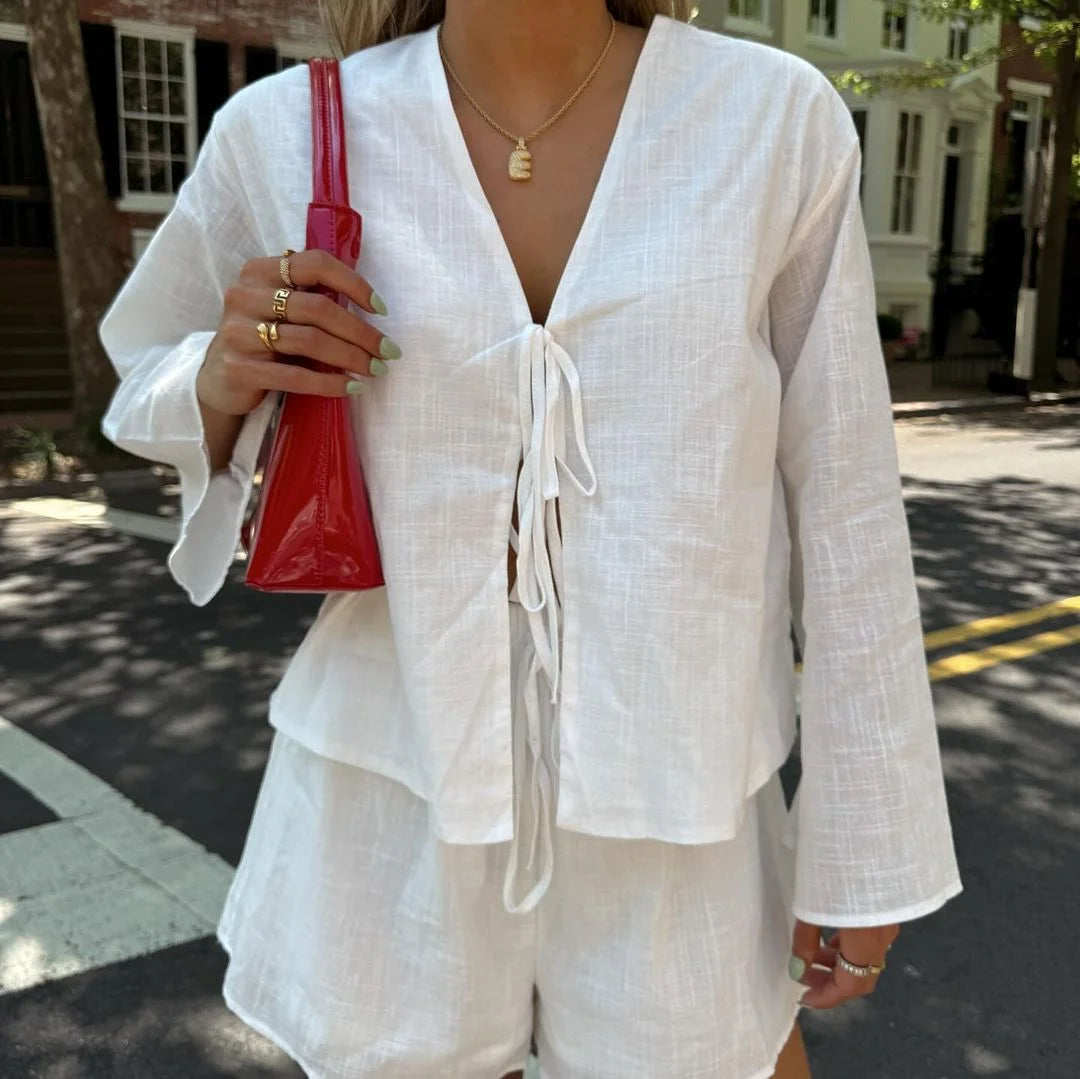 Always On The Go Linen Blouse