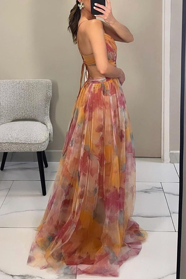 Vanessa - Floral Tulle Maxi Dress