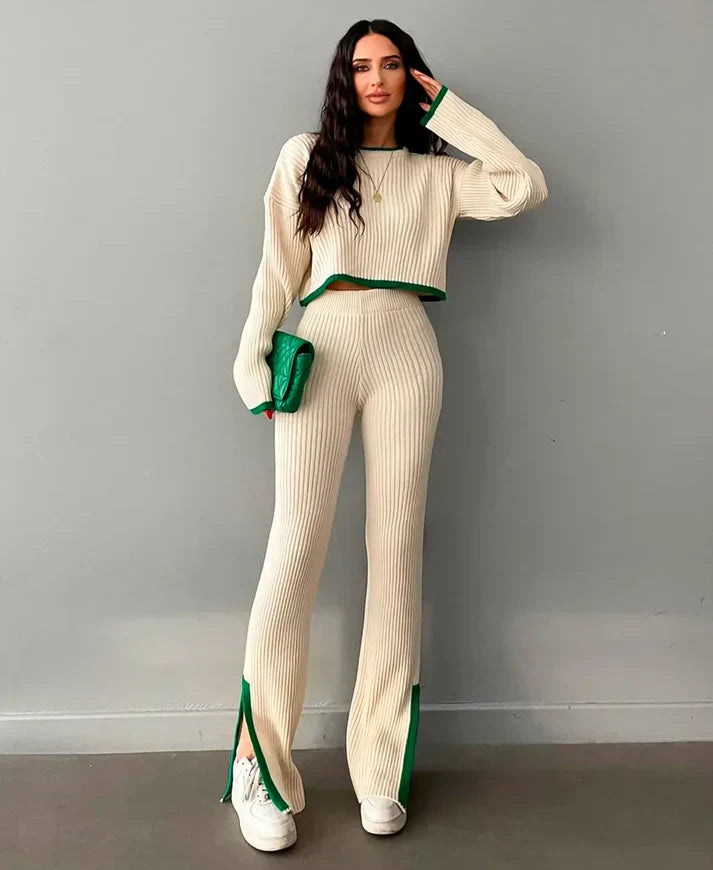 Lauryn - Ribbed Knitwear Two-Piece Set