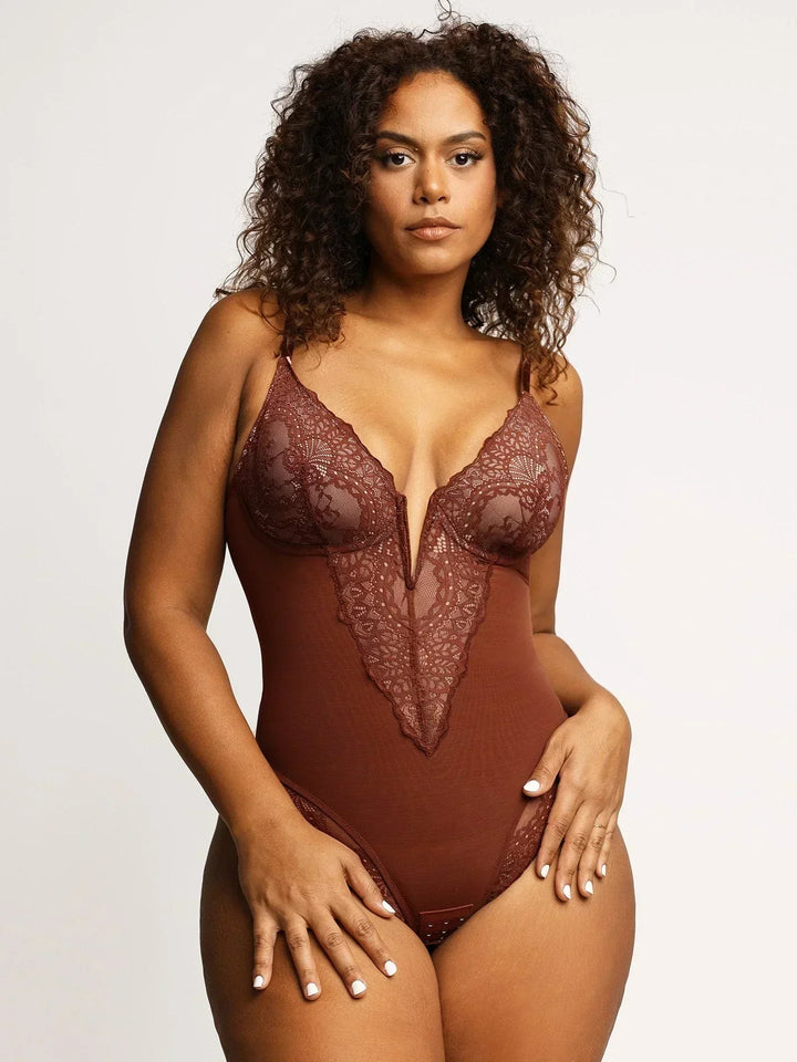 Aliyah - Deep V Lingerie Bodysuit