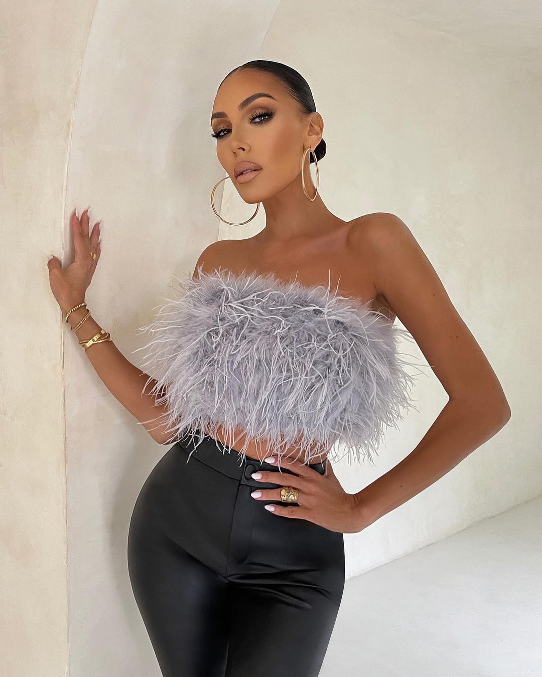 Zandra - Fur Tube Top