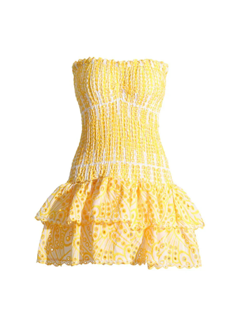 Gianna Ruffle Mini Dress