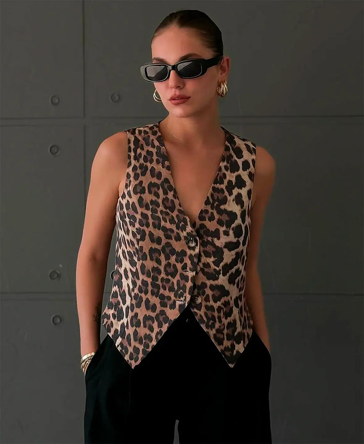 Liezl - Leopard Printed Vest