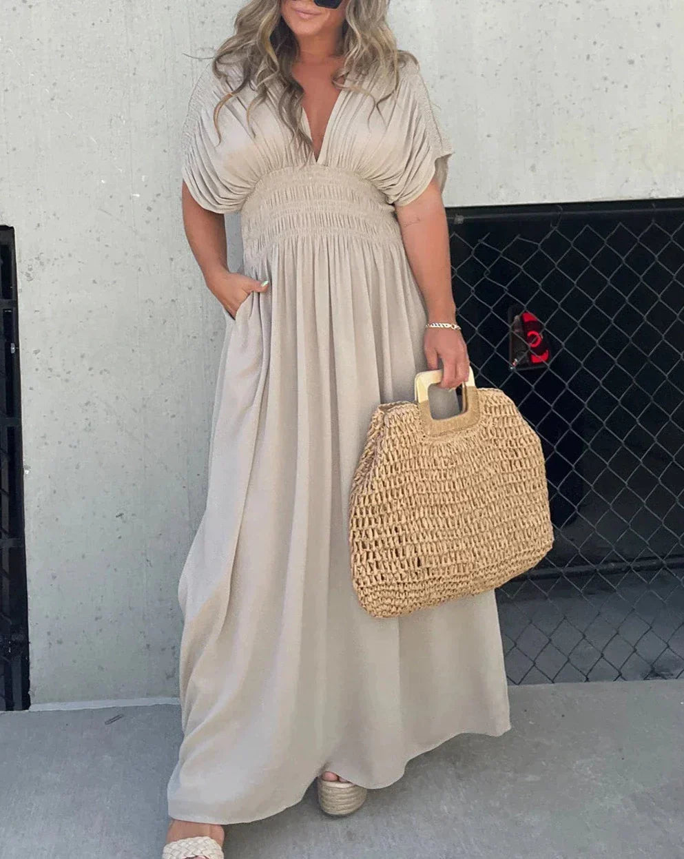 Miranda - V-Neck Maxi Dress